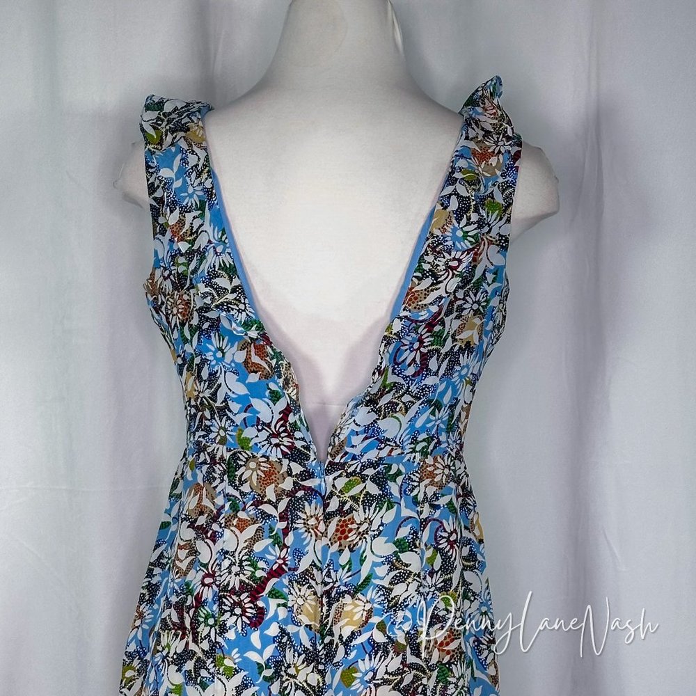 Saloni Floral Silk Holly Margerite Midi Dress - Picture 9 of 16